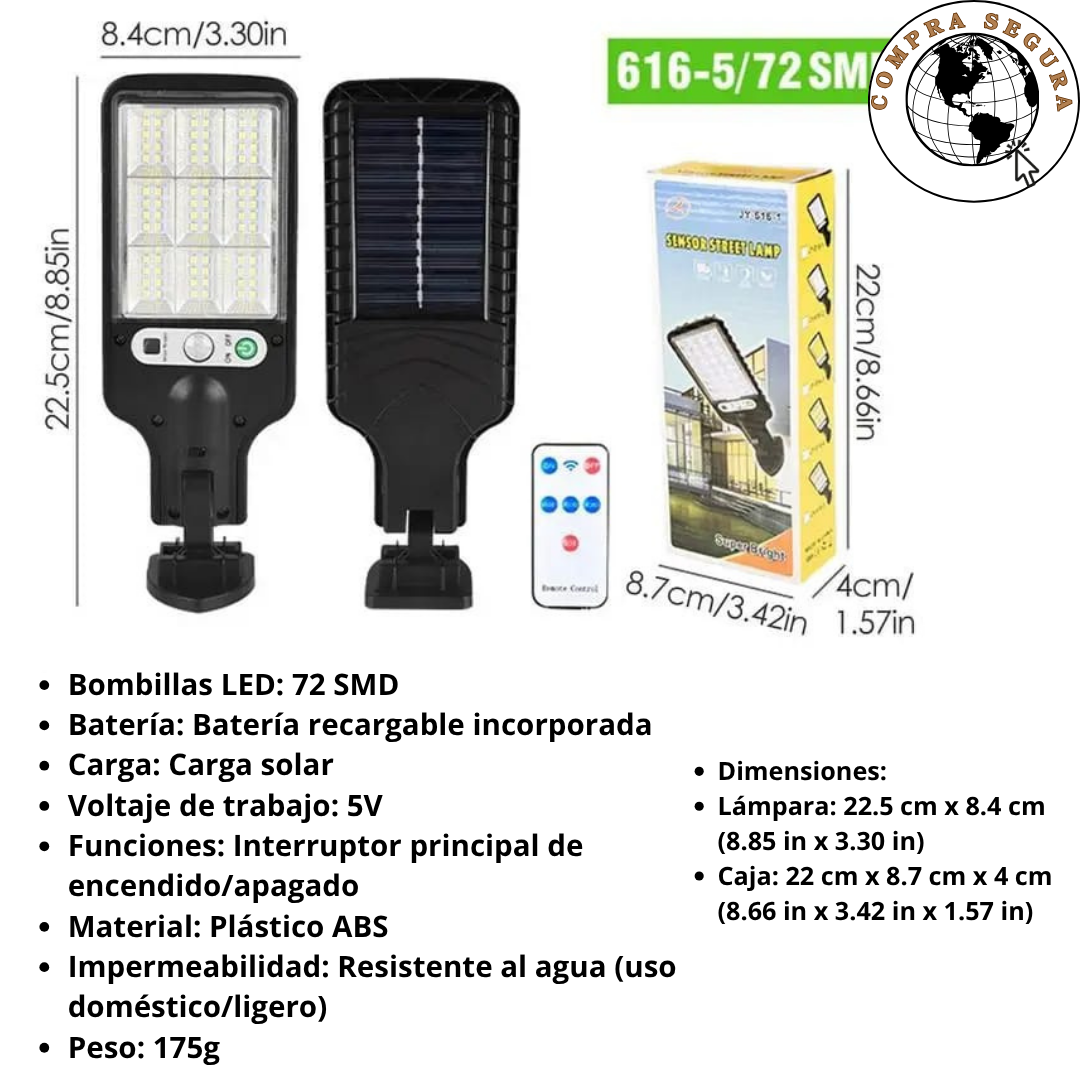 Luz Solar Andina 60W: Seguridad y Eficiencia para tu Hogar