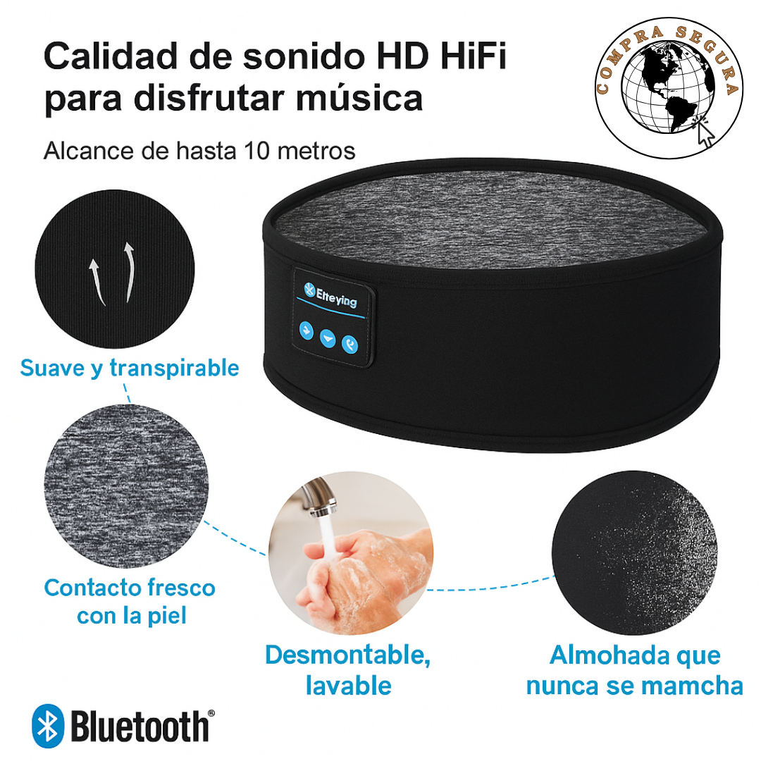 SleepBeats™ – Diadema con Audífonos Bluetooth