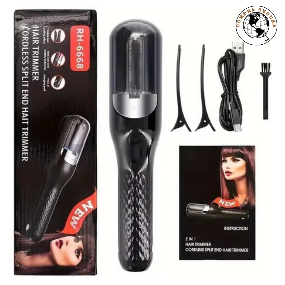 Maquina Quita Orquilla y Cepillo Secador – Cortadora de pelo inalámbrica con carga USB