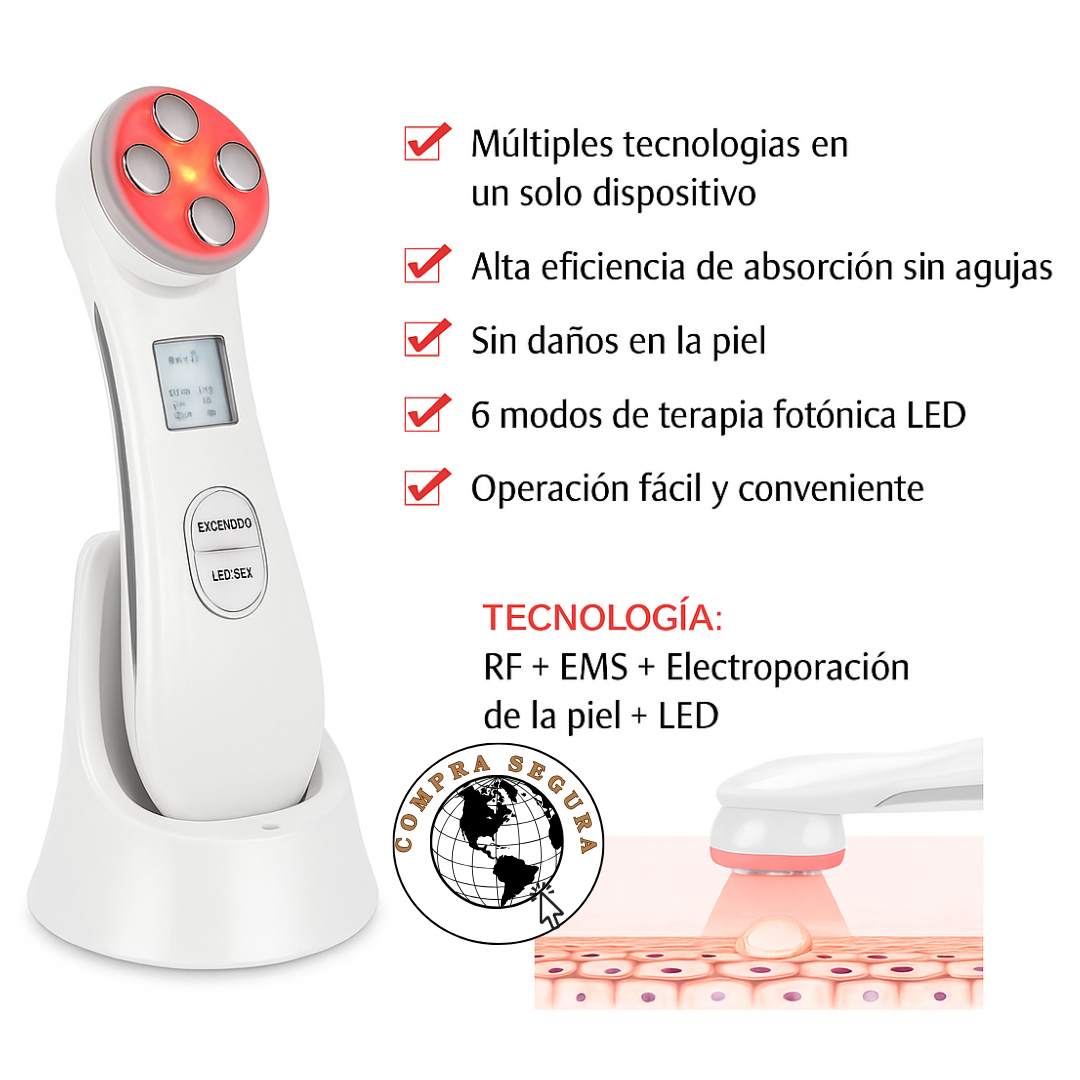 LumiSkin Pro – Masajeador Facial con Radiofrecuencia