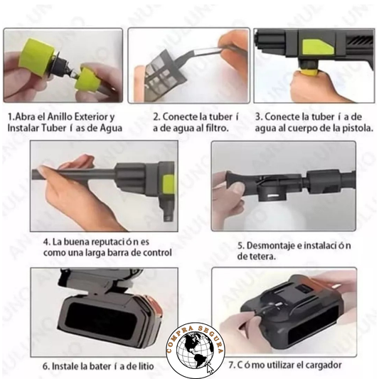 AquaFuerza 48V – Hidrolavadora Inalámbrica